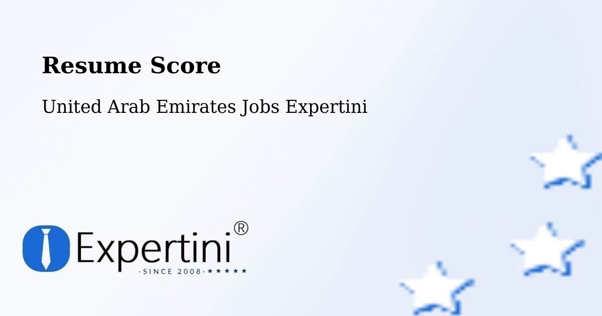 Resume Score & Job Description Match Tool – Murbaḩ - United Arab Emirates Jobs Expertini